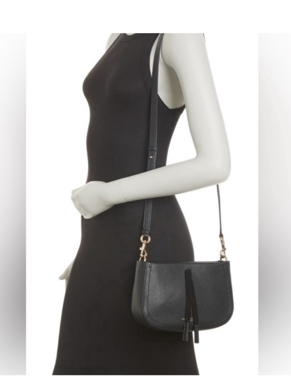 Marc Jacobs Navy Blue Pebbled Leather Crossbody with Tassel Trim - Picture 4 of 9